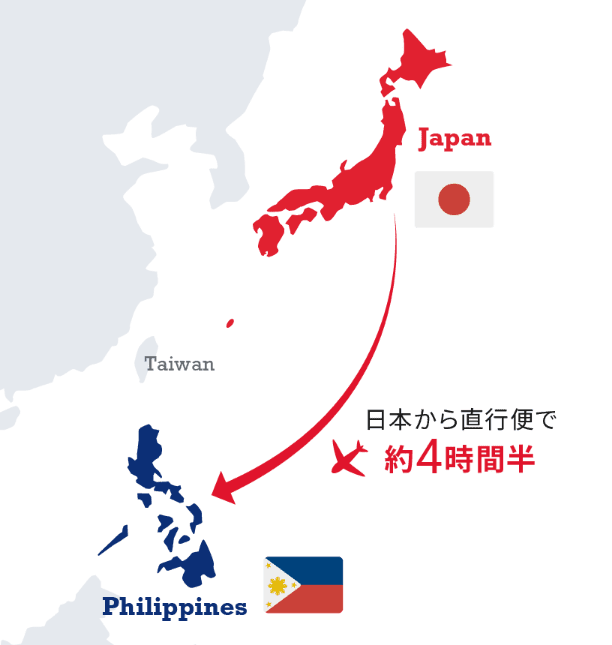 日本から直行便で約4時間